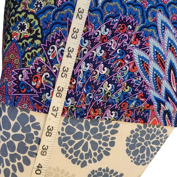 Bohemian Style Bell Sleeve Tunic Dress With Multicolor Peacock Feather Print - Picture 5 of 16